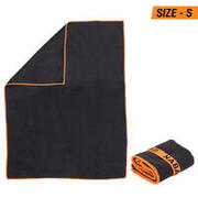 Swimming Microfiber Towel Size S 39 x 55 cm Charcoal Black