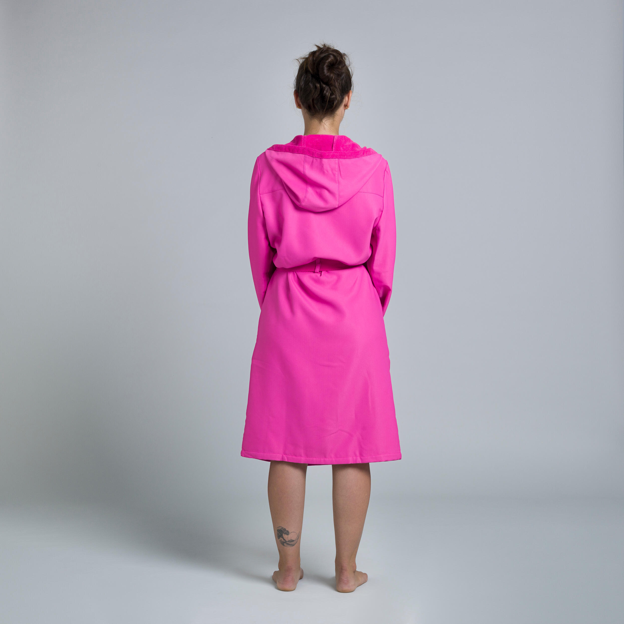 Women's Compact Bathrobe and Towel Set - Pink 4/8