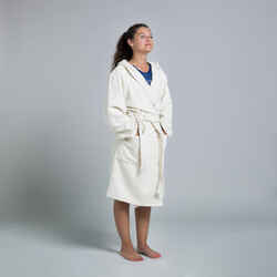 WOMEN'S BATHROBE WATER POLO THICK COTTON GREY