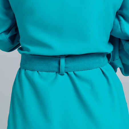 WOMEN'S COMPACT POOL BATHROBE BLUE LUXURY