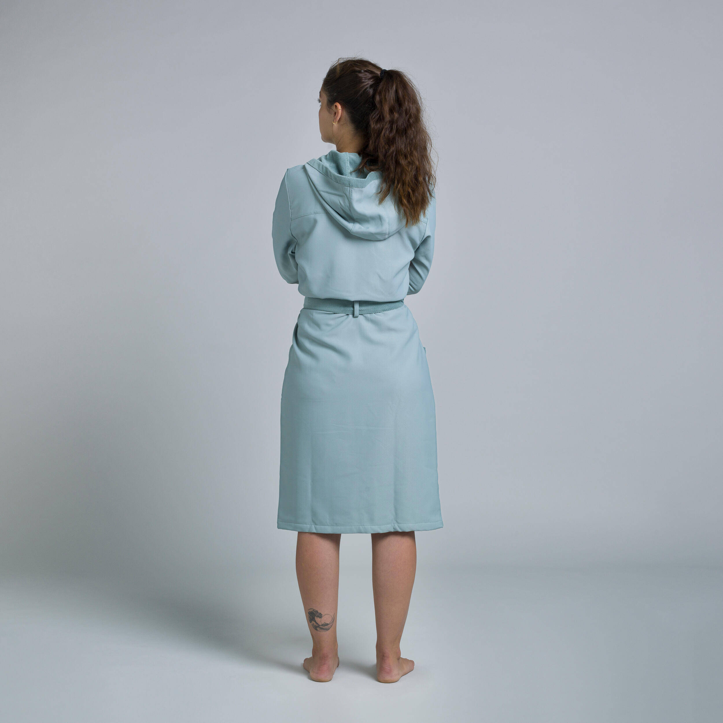 Women Bathrobe - LIGHT KHAKI -  2