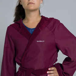 WOMEN'S COMPACT POOL BATHROBE PURPLE