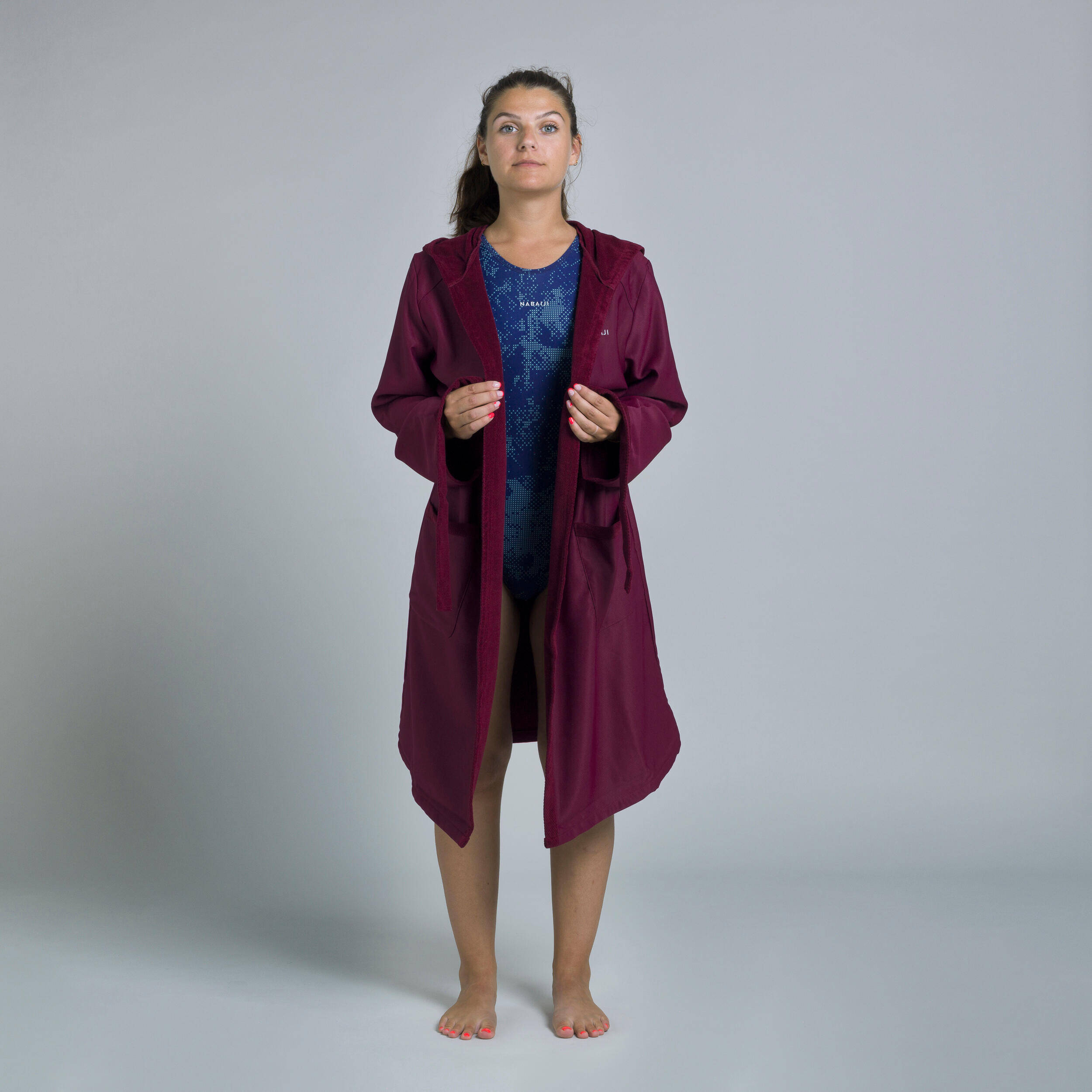 Women Bathrobe Soft & Absorbent Purple -  1