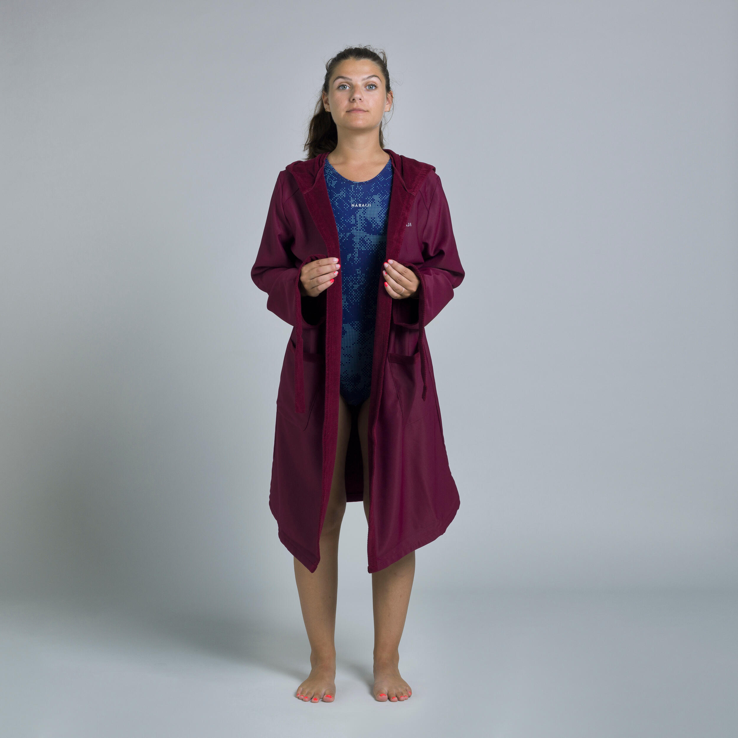Peignoir de bain femme - Compact violet - NABAIJI