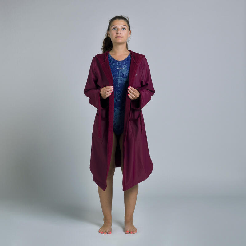 女款輕巧游泳浴袍－紫色