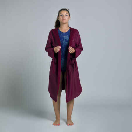 WOMEN'S COMPACT POOL BATHROBE PURPLE