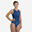 Costume intero pallanuoto donna ROCKY blu-verde