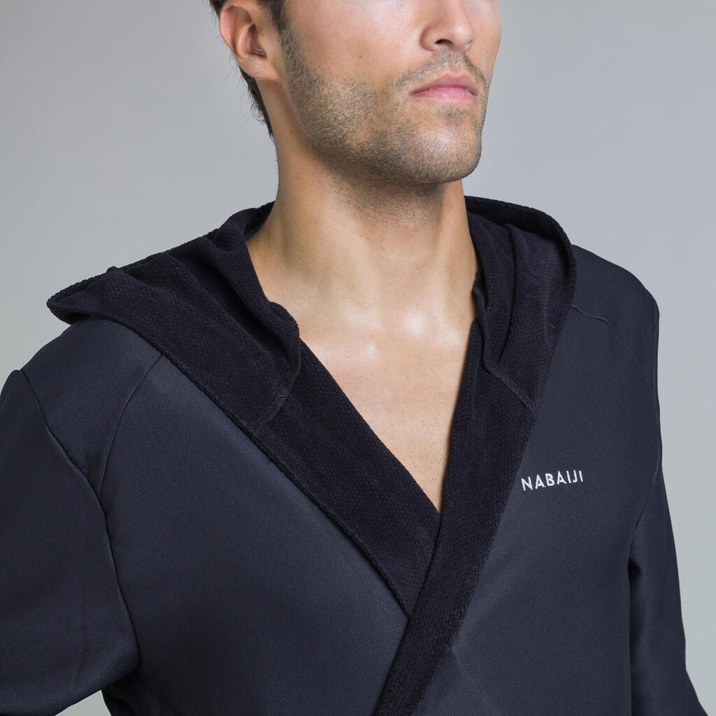 MEN'S COMPACT POOL BATHROBE BLACK