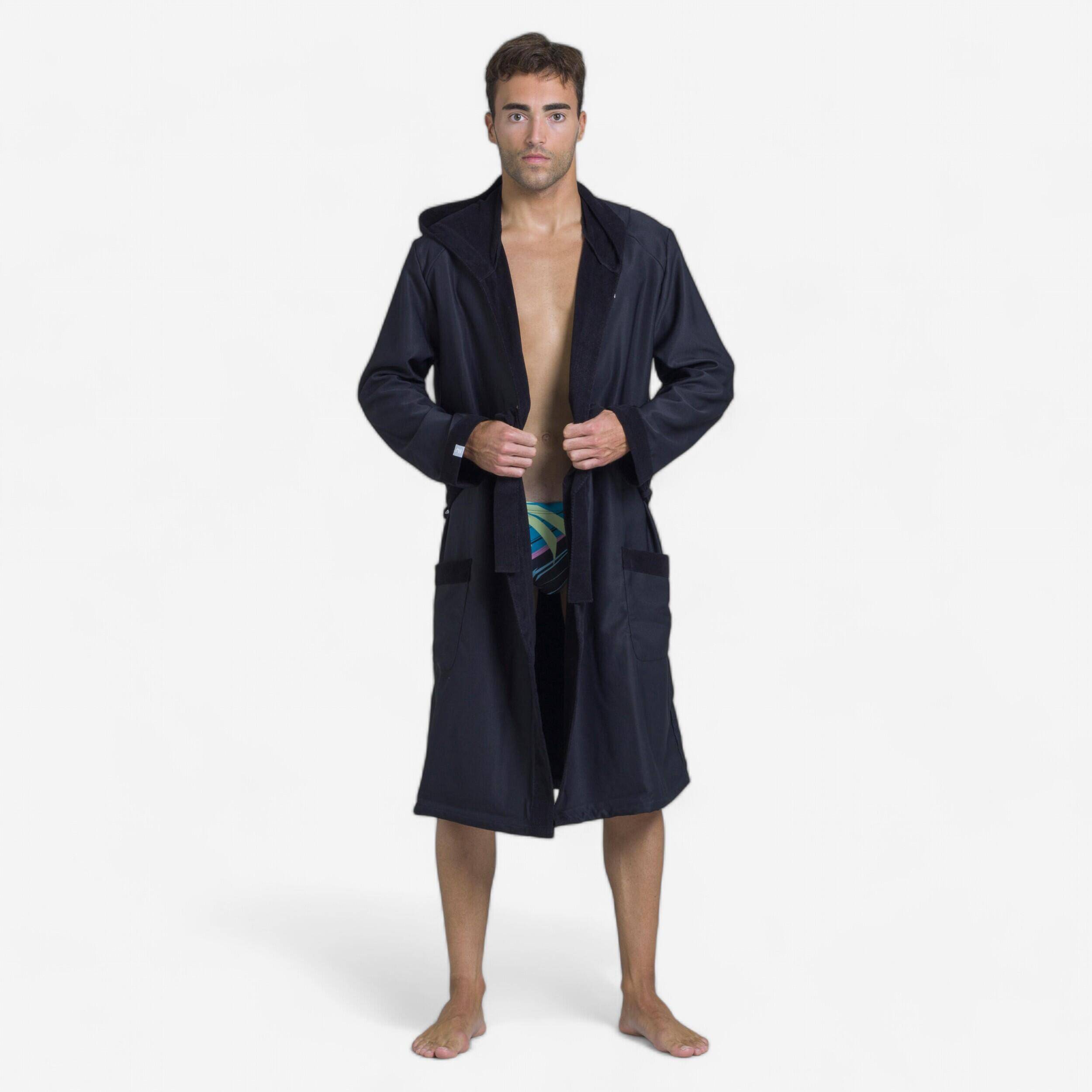 Men's Bathrobe Soft & Comfortable Black -  1