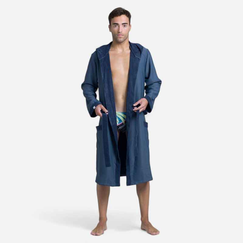 MENS COMPACT POOL BATHROBE BLUE - Decathlon