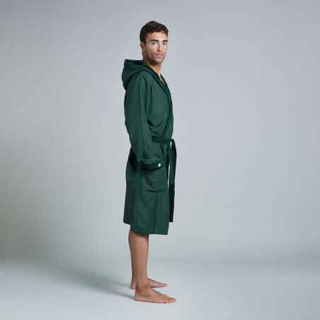 MEN'S COMPACT POOL BATHROBE GREEN KHAKI