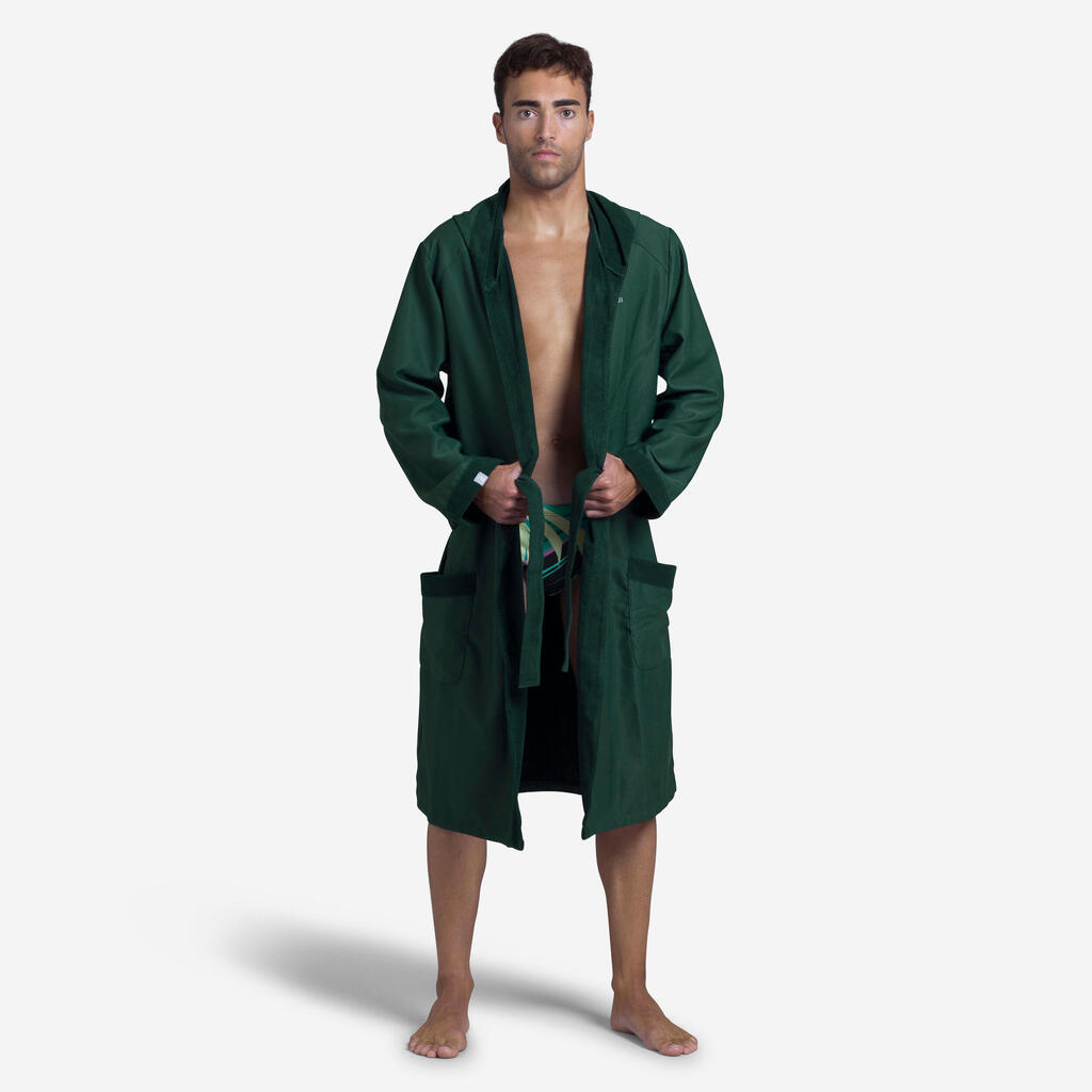 MEN'S COMPACT POOL BATHROBE GREEN KHAKI