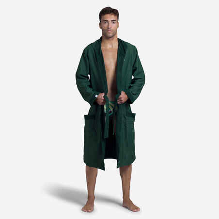 MEN'S COMPACT POOL BATHROBE GREEN KHAKI