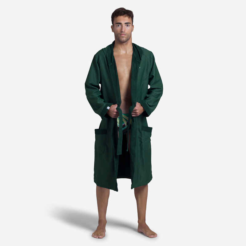 MEN'S COMPACT POOL BATHROBE GREEN KHAKI