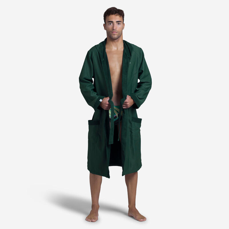 Bademantel Herren kompakt - khaki 