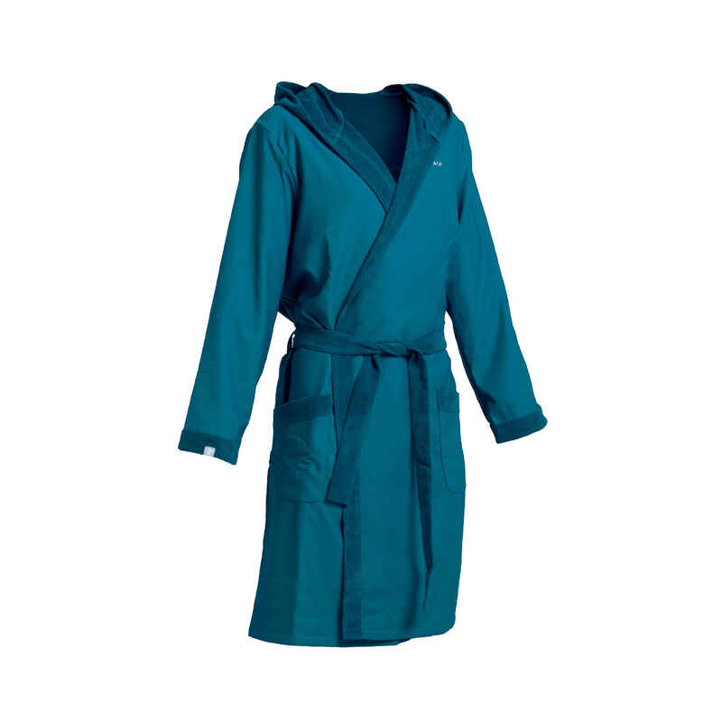 MEN'S COMPACT POOL BATHROBE INDIGO BLUE