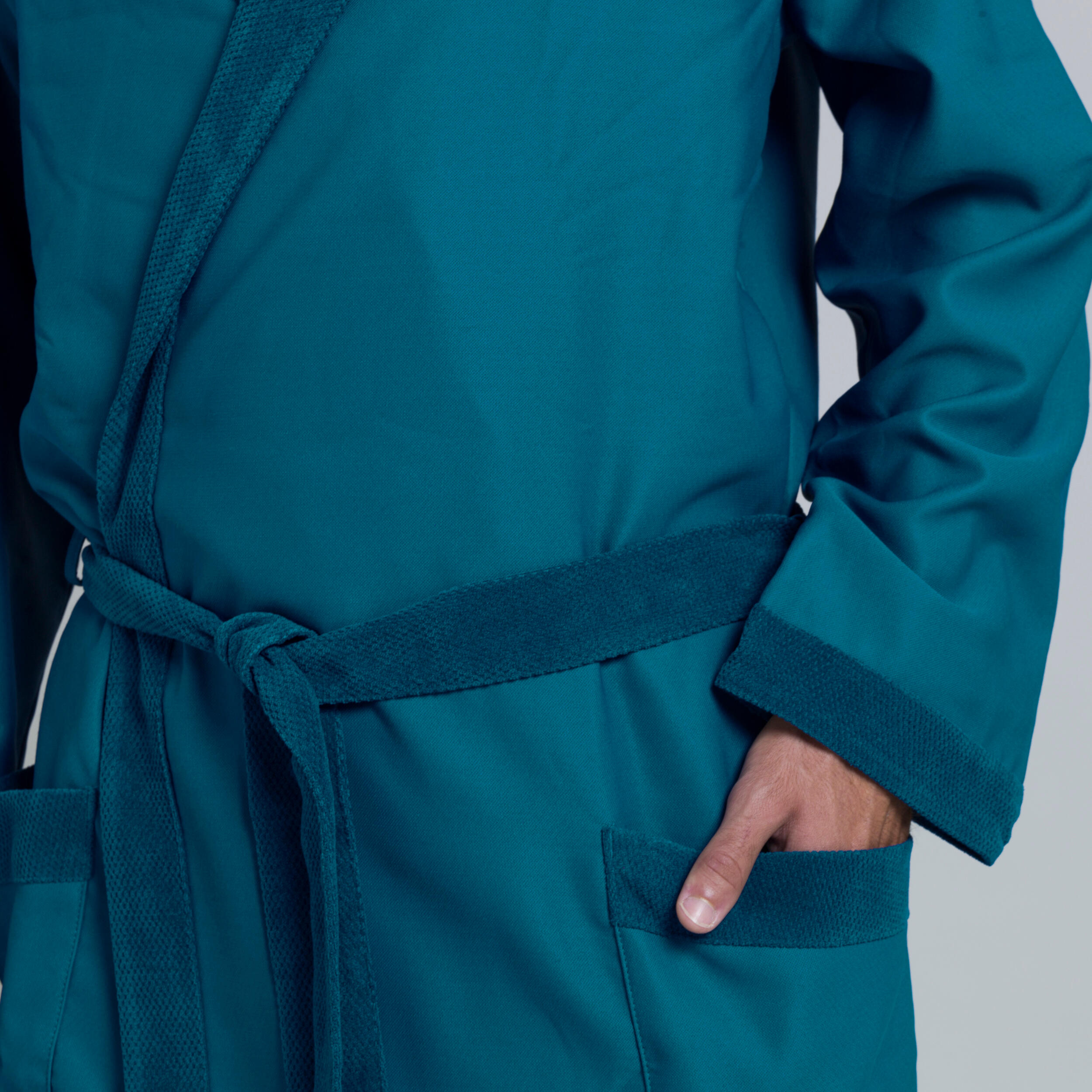 Men Bathrobe Soft & Absorbent Indigo Blue