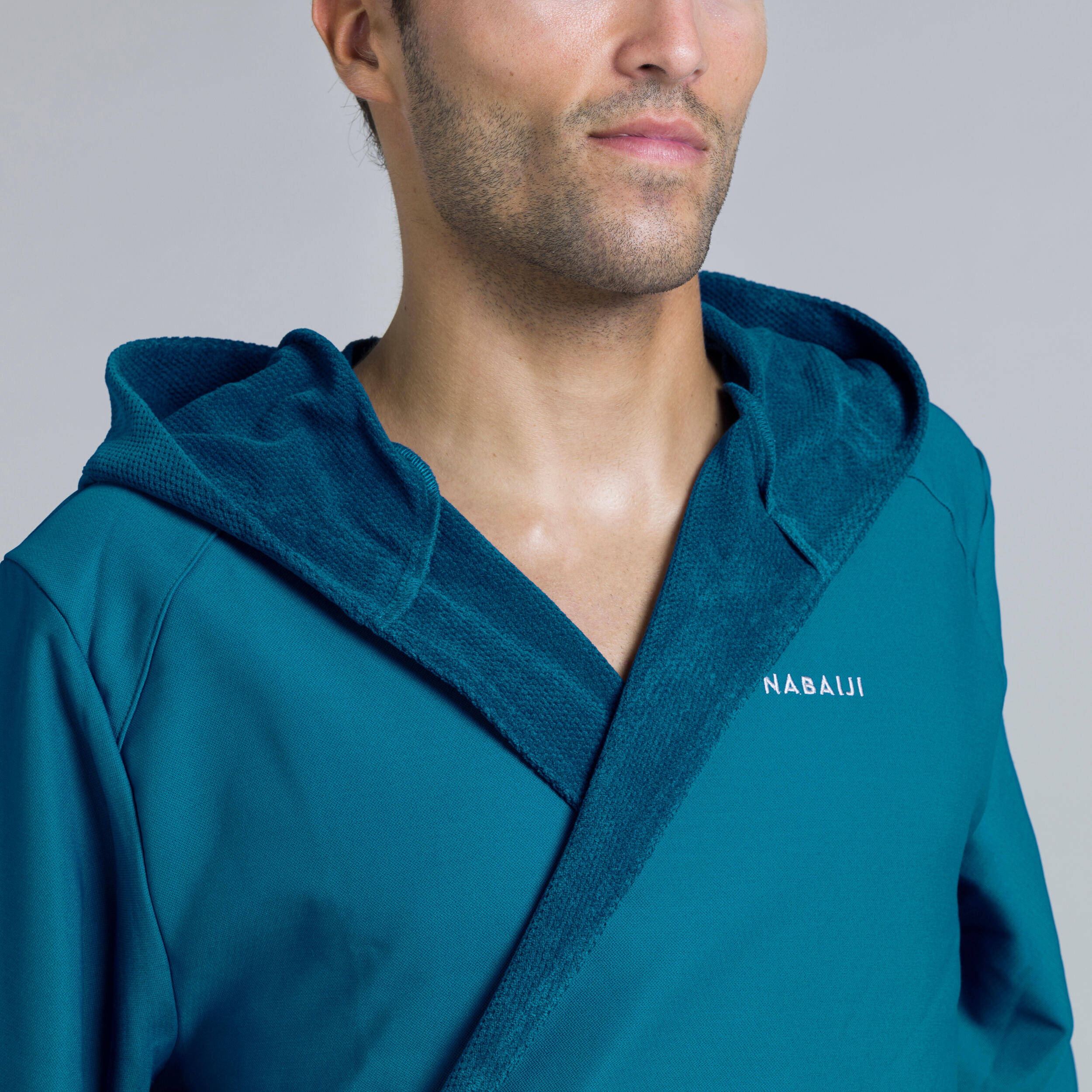 Men Bathrobe Soft & Absorbent Indigo Blue -  2