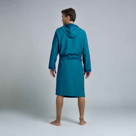 MEN'S COMPACT POOL BATHROBE INDIGO BLUE