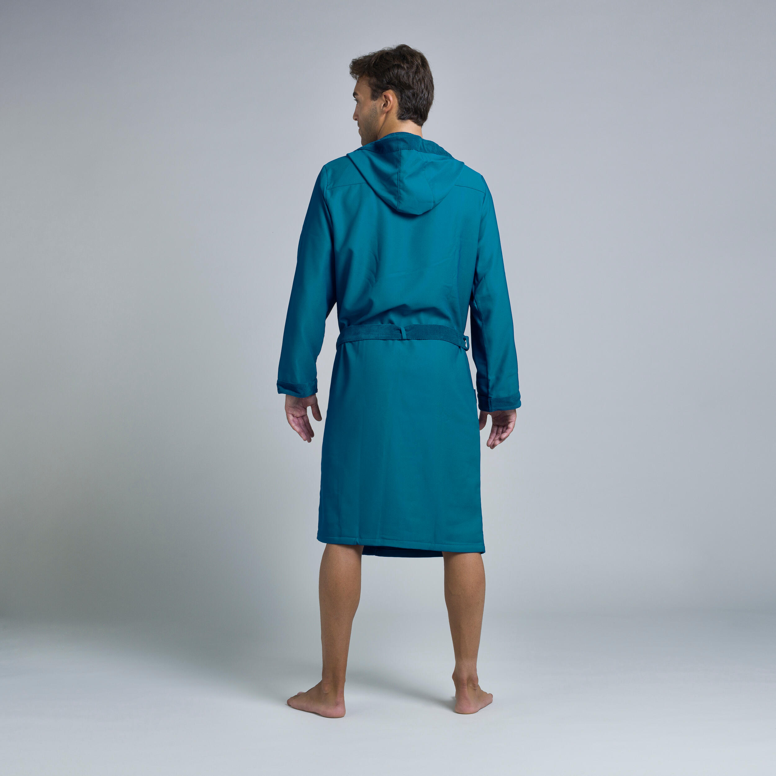 MEN'S COMPACT BATHROBE INDIGO BLUE