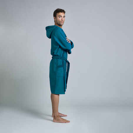 MEN'S COMPACT POOL BATHROBE INDIGO BLUE