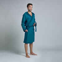 MEN'S COMPACT POOL BATHROBE INDIGO BLUE