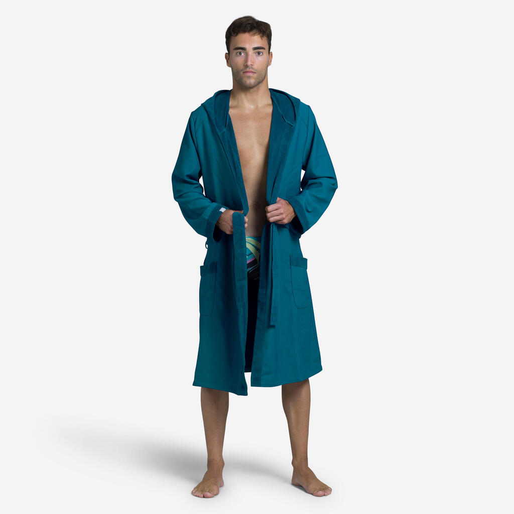 MEN'S COMPACT POOL BATHROBE BLACK