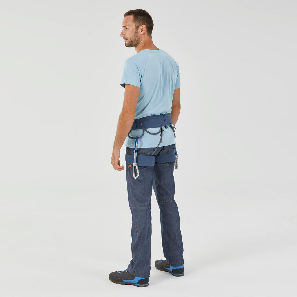 Modre moške jeans hlače za plezanje VERTIKA V2