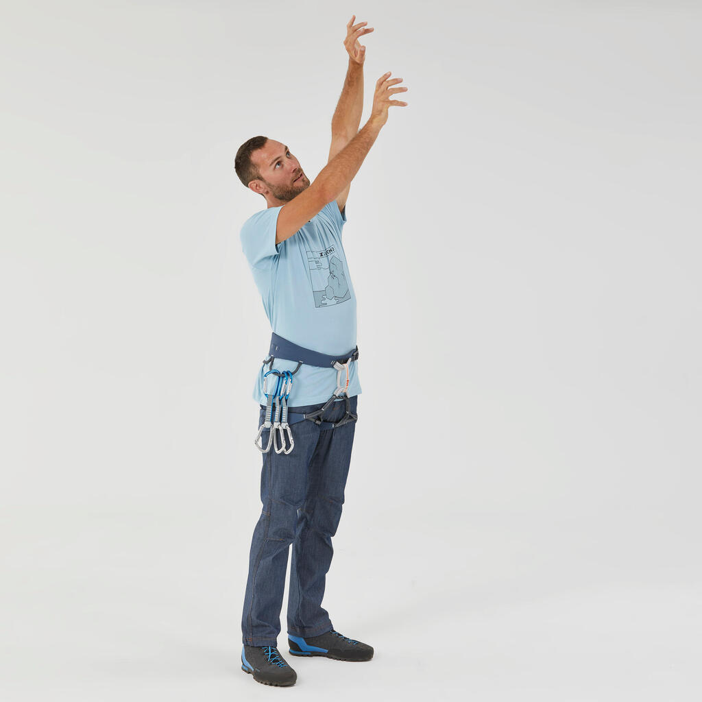 Modre moške jeans hlače za plezanje VERTIKA V2