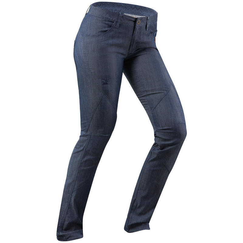 Pantalón vaquero de escalada y montaña Mujer Simond stretch V2 Vertika