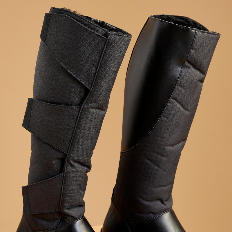 Winter-Reitstiefel 900 Warm Erwachsene schwarz