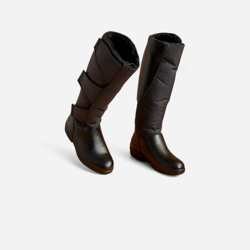Winter-Reitstiefel 900 Warm Erwachsene schwarz