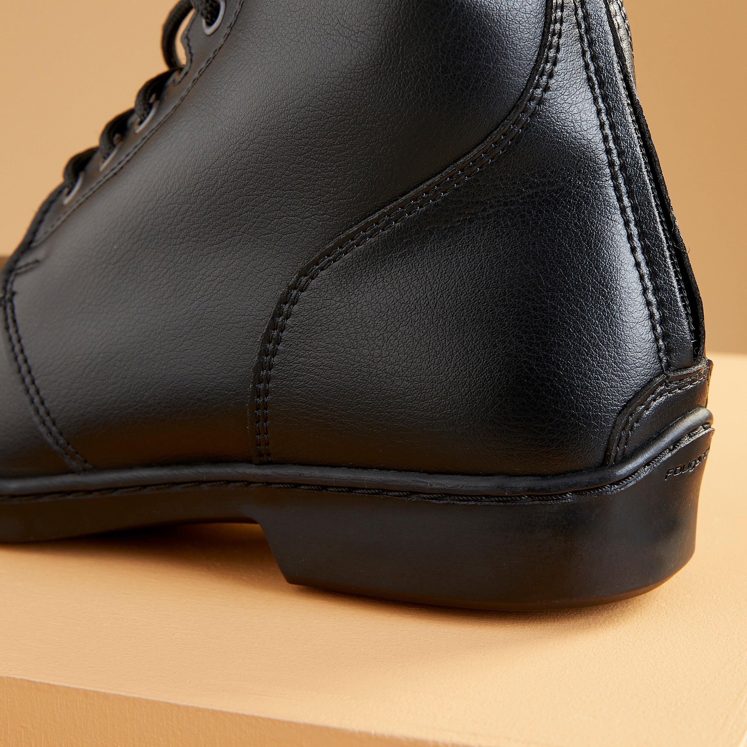 Bottes à lacets chaudes équitation adulte 500 CHAUDES noir - Adultes 4/4