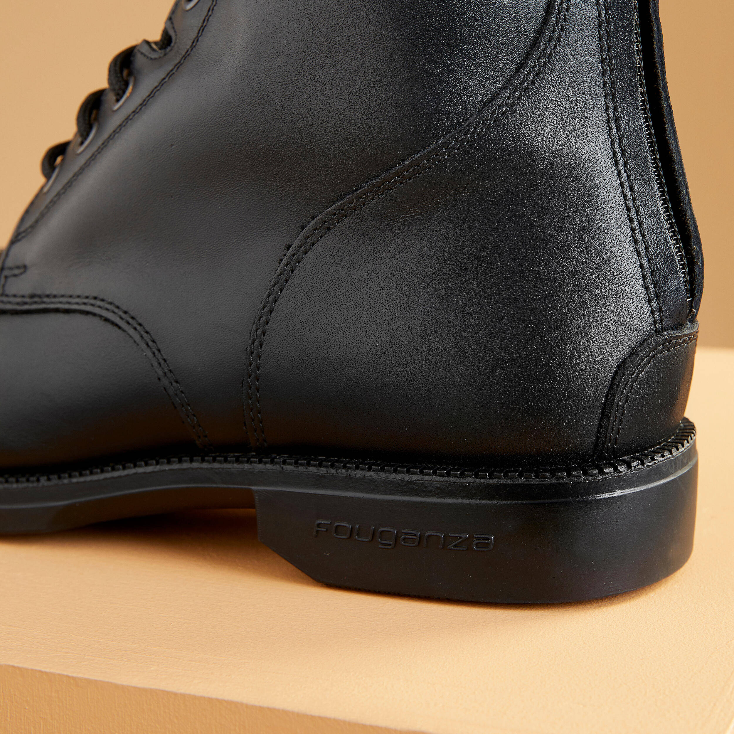 Horse Riding Leather Boots 560 Black -  3