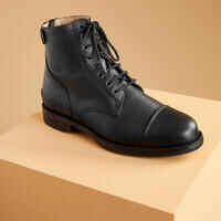 Paddock 560 Adult Lace-up Leather Horse Riding Boots - Black
