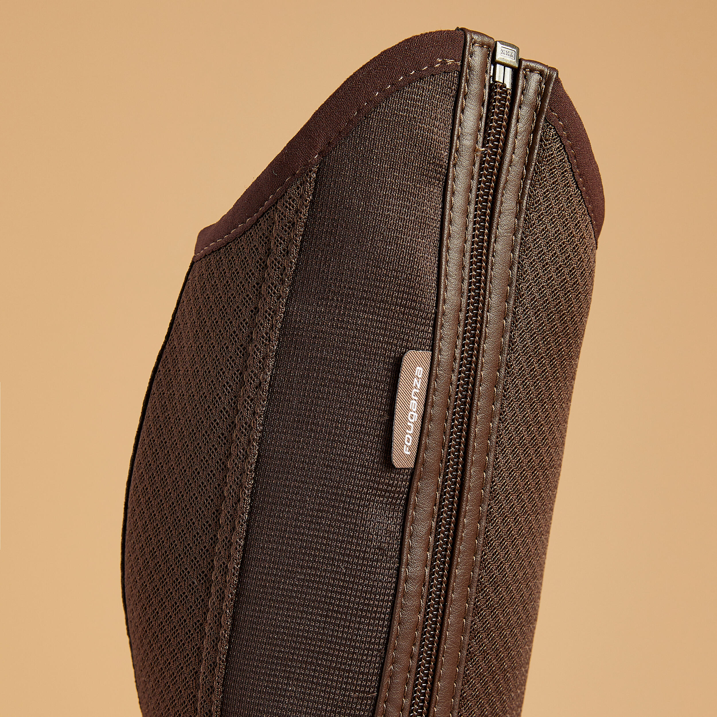 Adult Horse Riding Mesh Half Chaps 100 - Brown