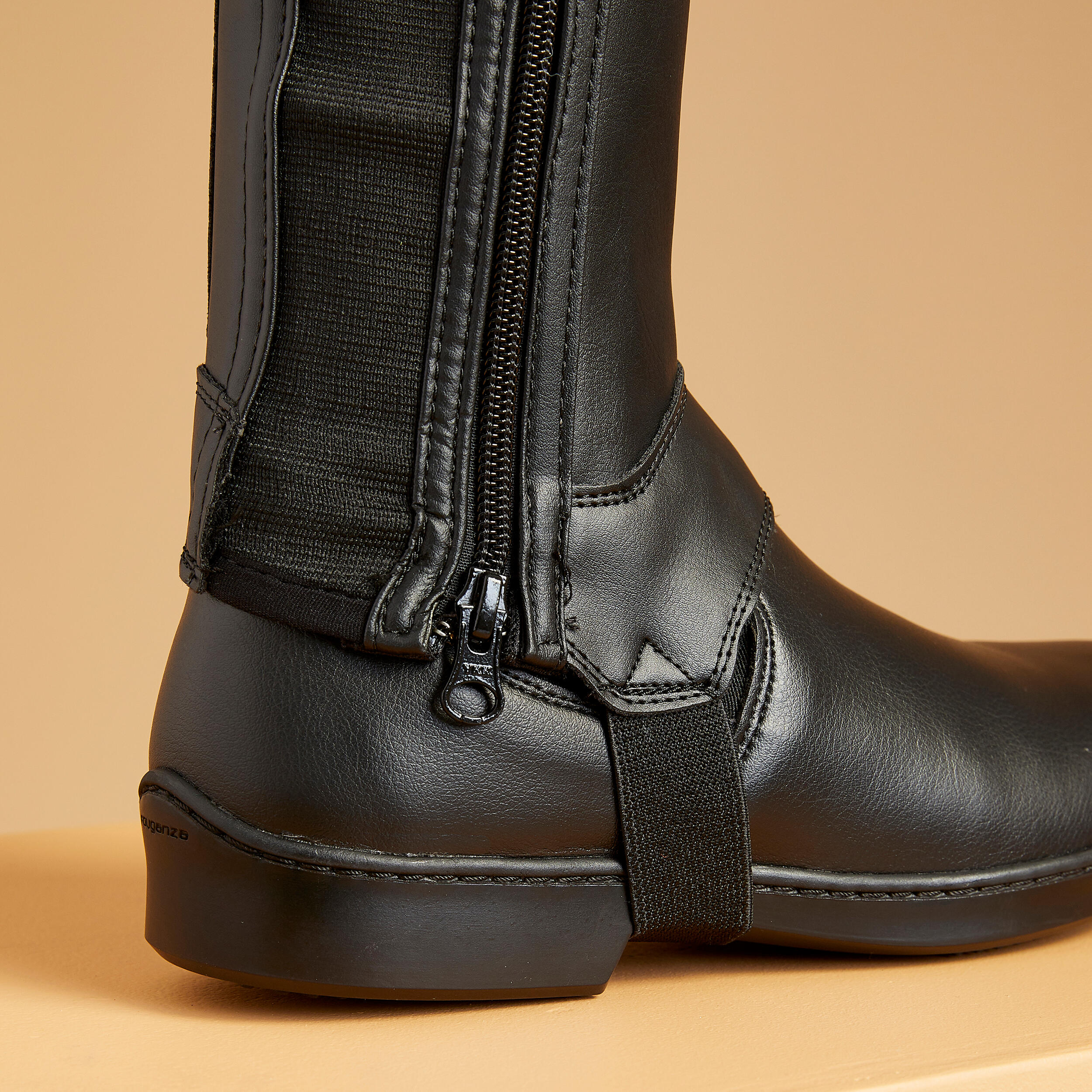 Synthetic PU Leather Half Chaps HORZE Classic Adult Synthetic Leather ...