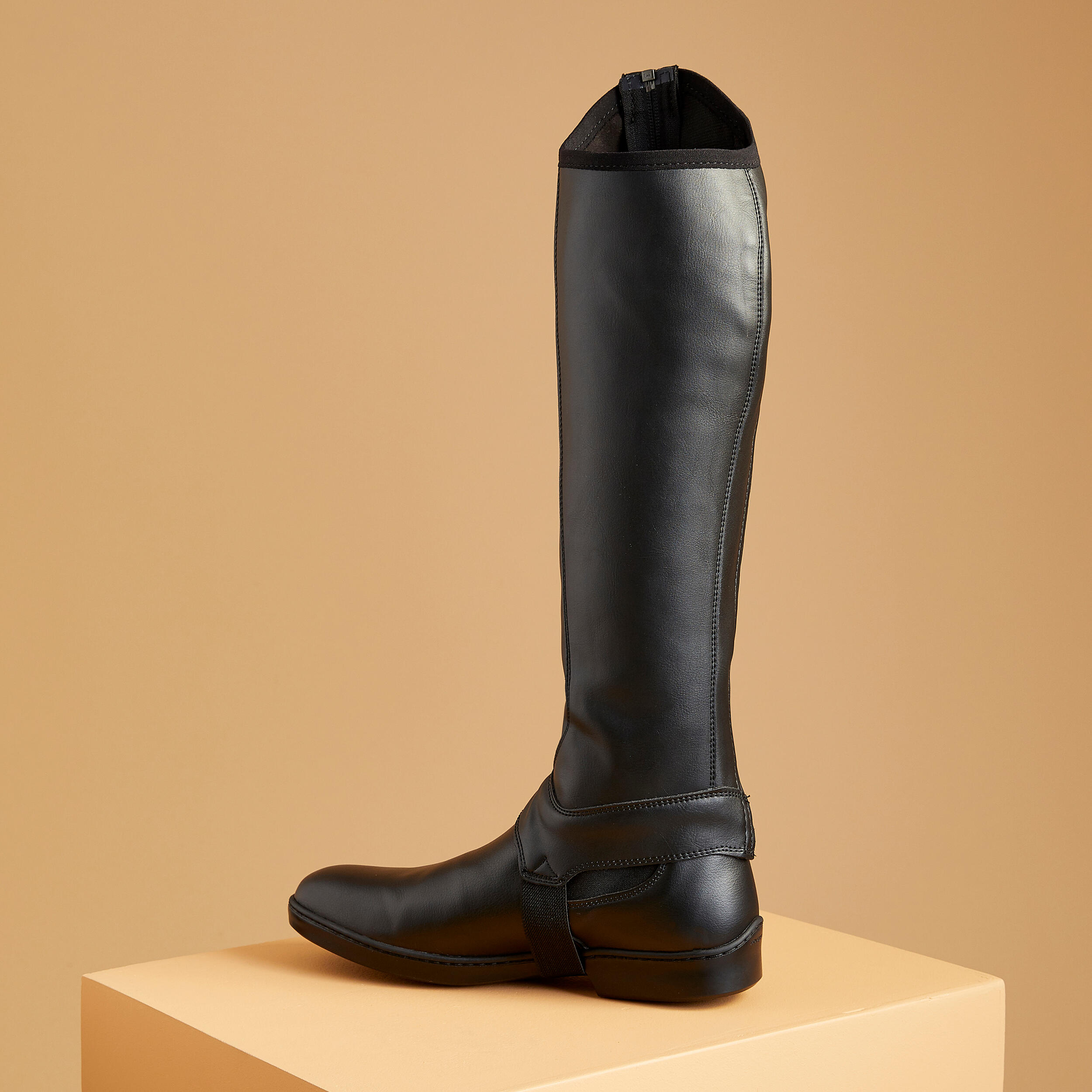 Synthetic PU Leather Half Chaps HORZE Classic Adult Synthetic Leather ...