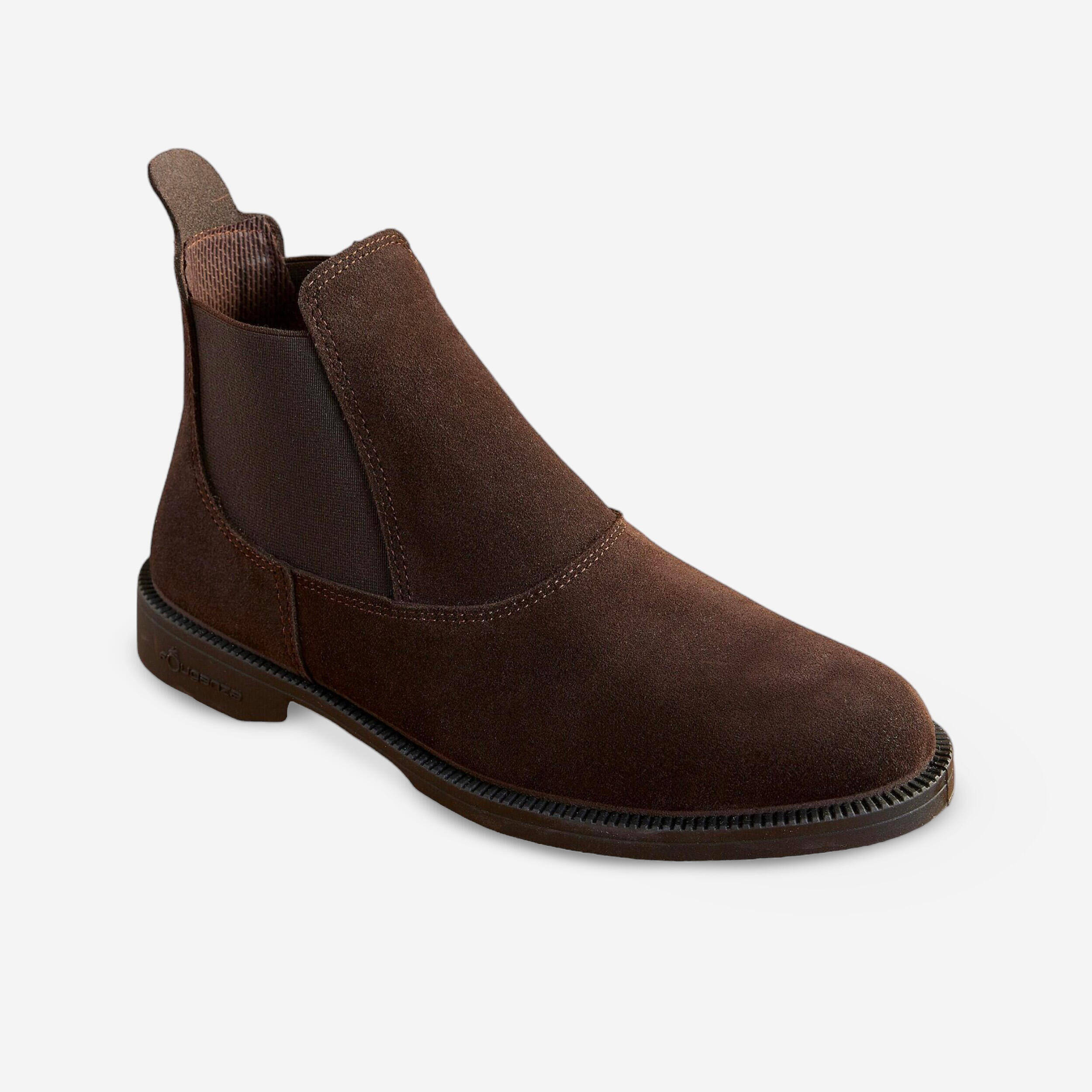 Adult Horse Riding Classic  Leather Jodhpur Boots - Brown -  1