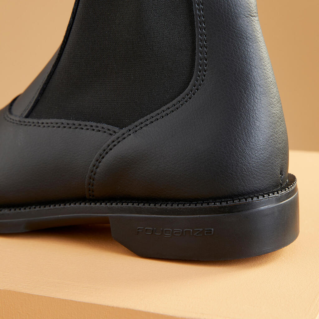 Jazdecká kožená obuv Classic - perká čierna