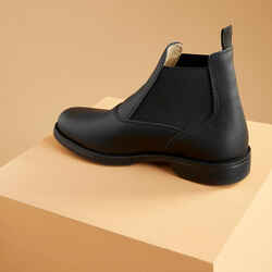 Adult Horse Riding Classic Leather Jodhpur Boots - Black