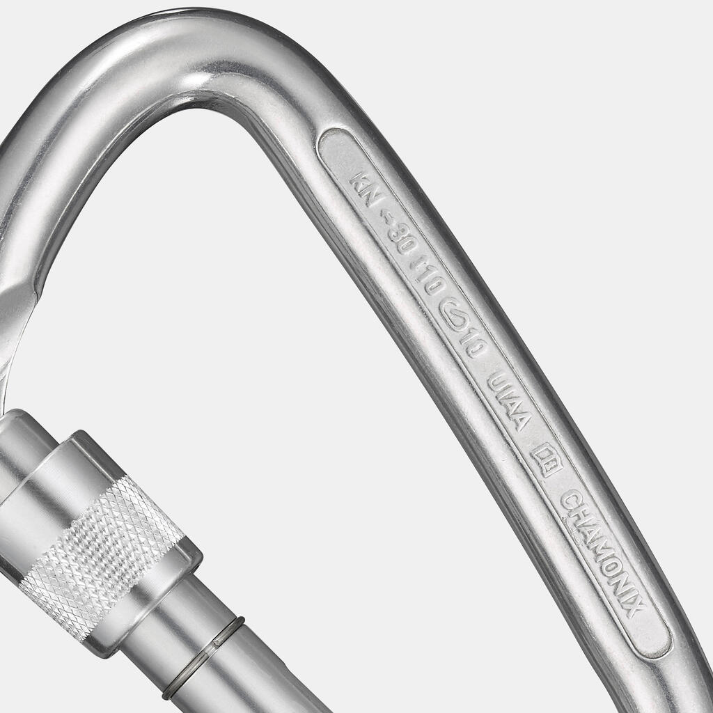 KARABINER ZA PENJANJE SA MATICOM 3000 SECURE - CRNI