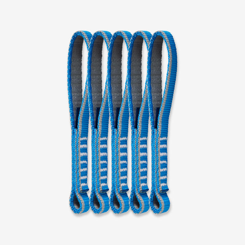 Lotto 5 fettucce per rinvii arrampicata e alpinismo KLIMB 17cm X5