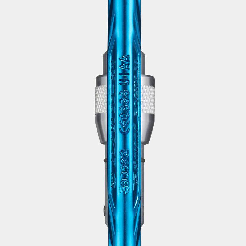 Schraubkarabiner Klettern Bergsteigen ‒ Rocky M Secure blau 