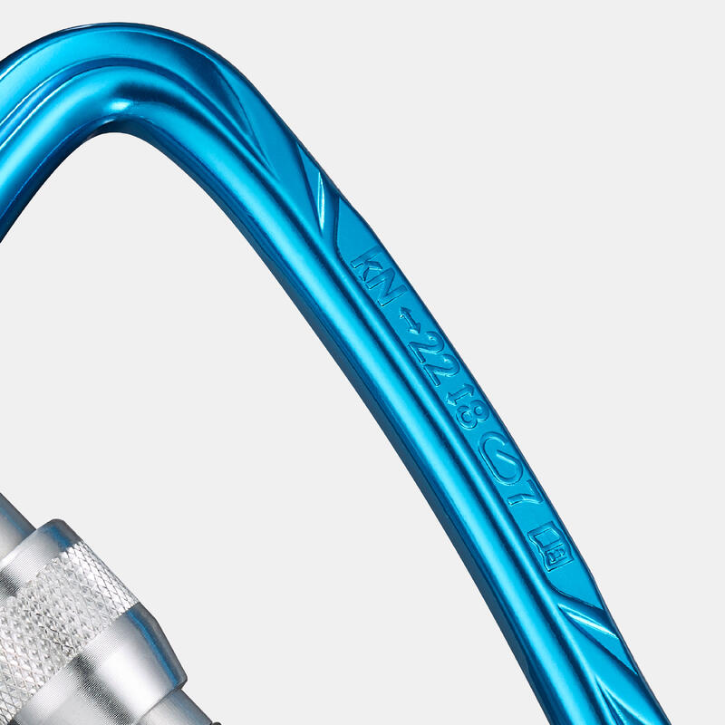 Schraubkarabiner Klettern Bergsteigen ‒ Rocky M Secure blau 