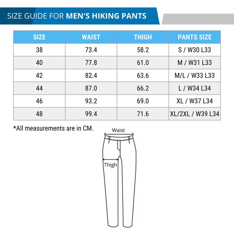 Pantalone za pešačenje NH100 muške - sive