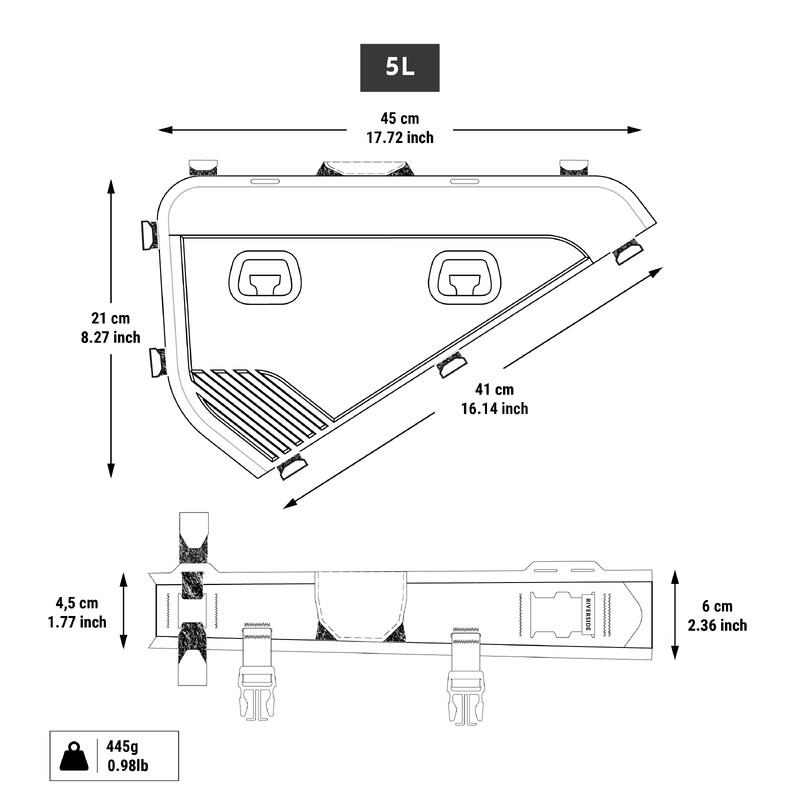 Sakwa rowerowa Riverside na ramę Full Frame XS/S szczelna IPX6 do bikepackingu