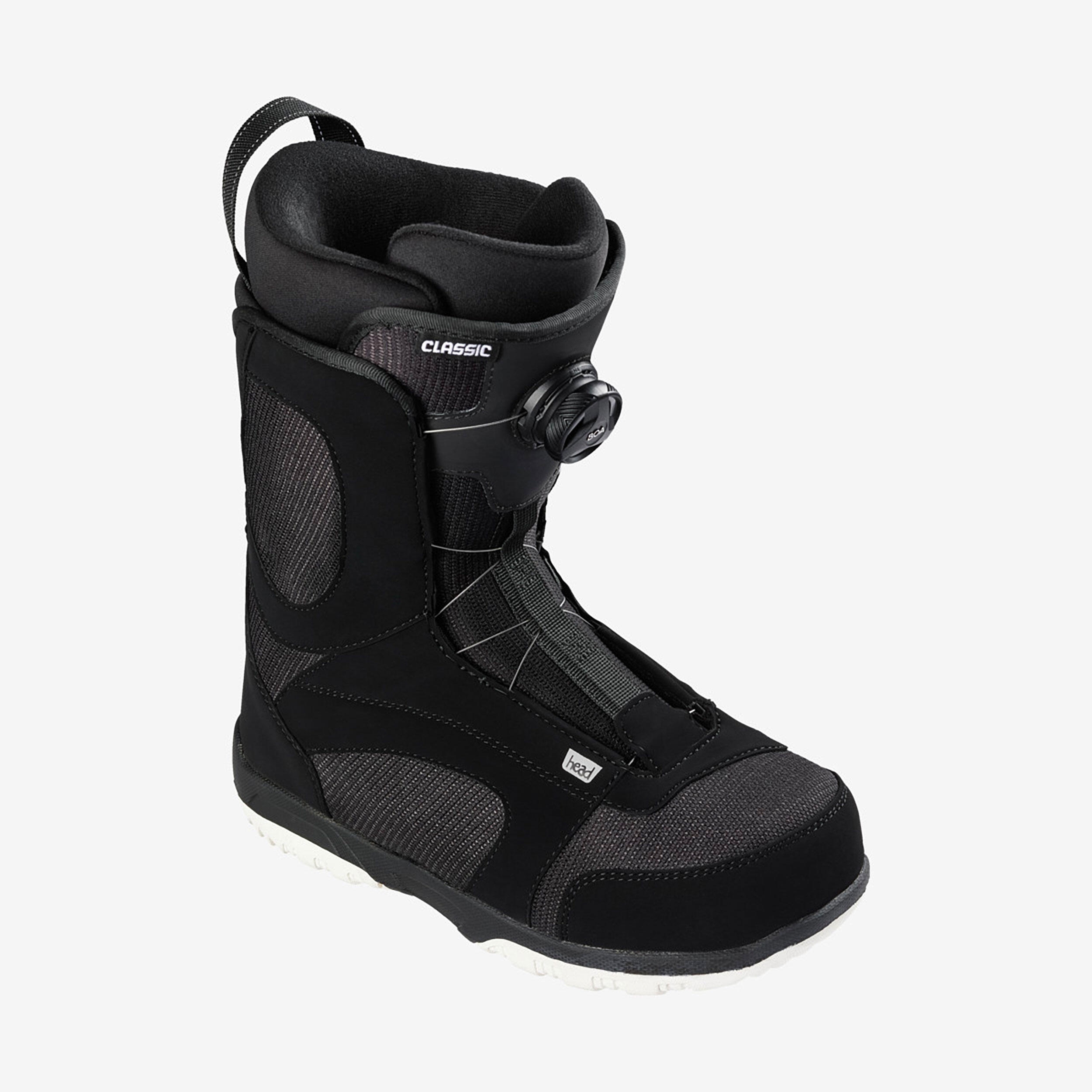 Men's Quicktightening AllMountain Snowboard Boots Classic Boa Black HEAD Decathlon