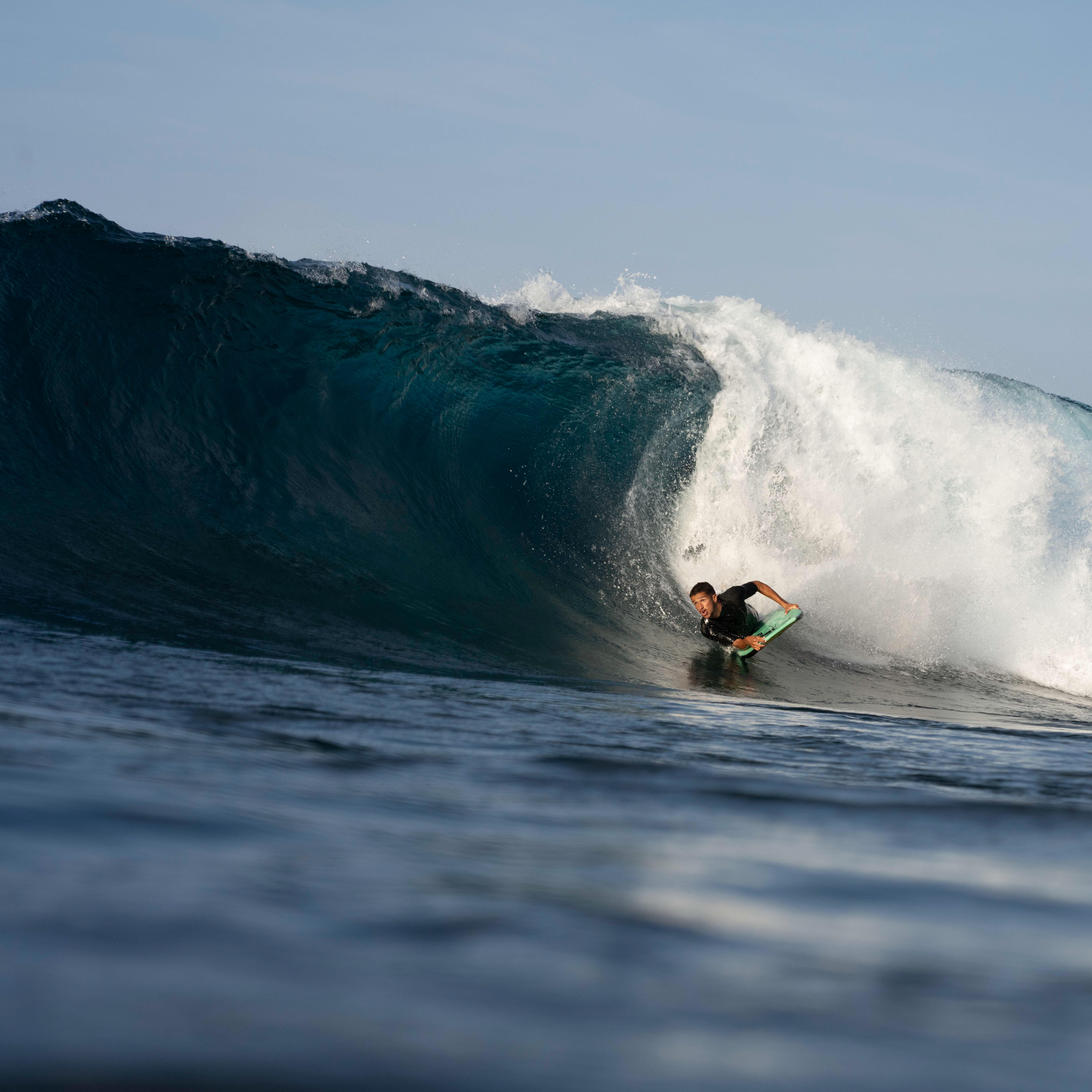 DECATHLON Bodyboard 900 limitovaná edícia zeleno-žltý 41, 5 · záber 8