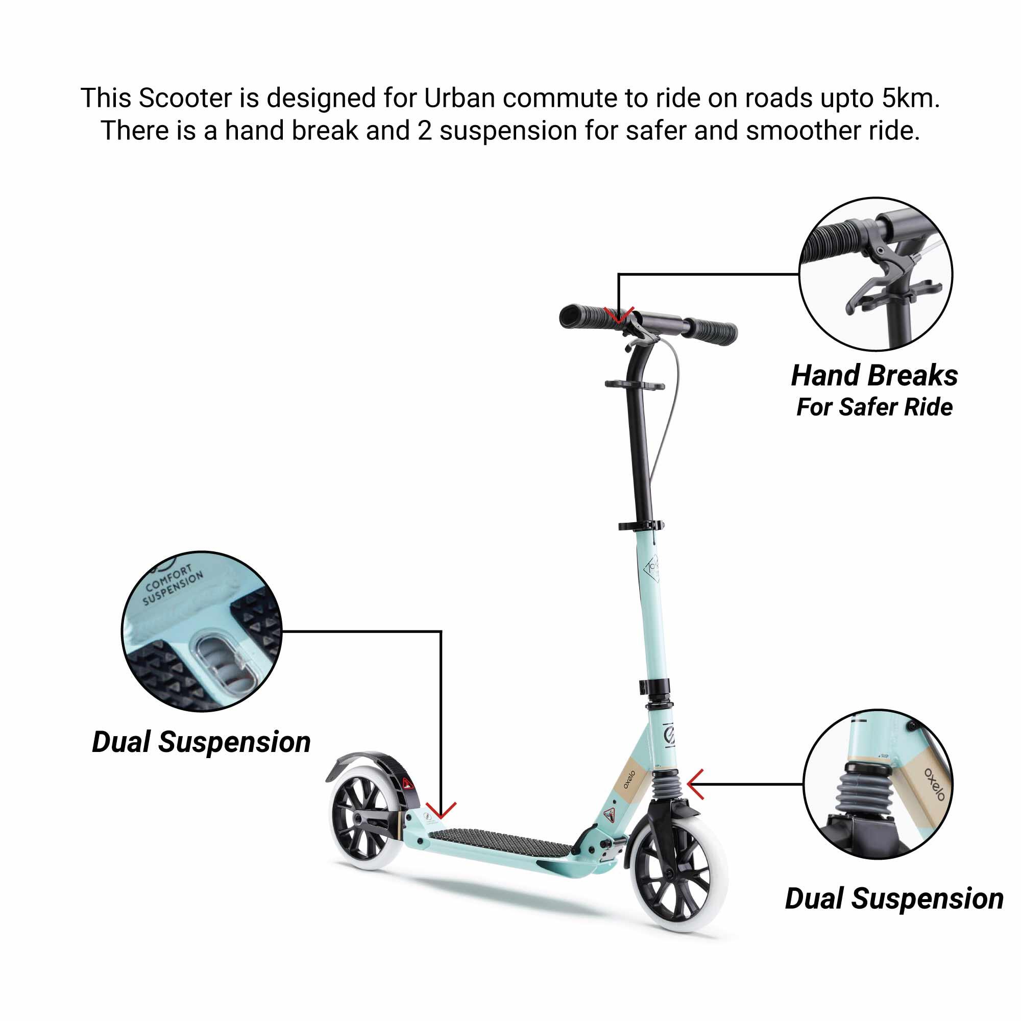 Adult Kick Scooter Town 7XL - Black